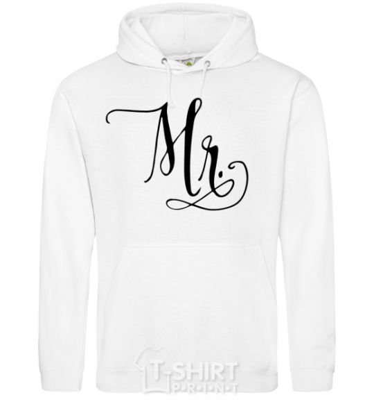 Men`s hoodie Paired mr monogram White фото