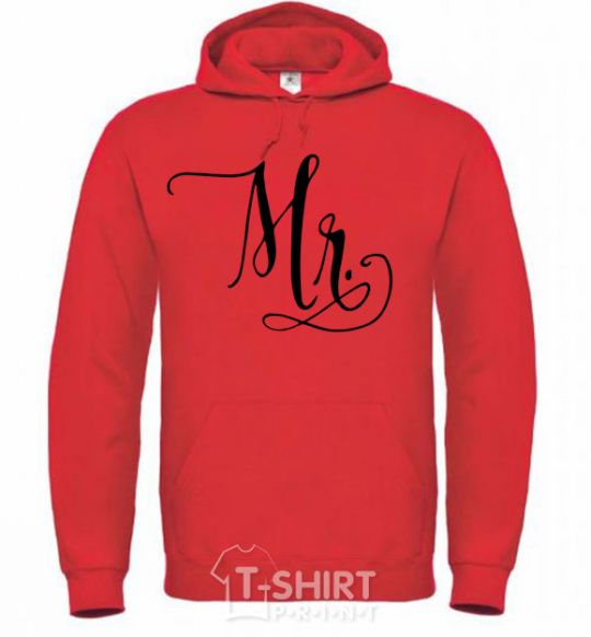 Men`s hoodie Paired mr monogram bright-red фото