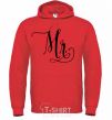 Men`s hoodie Paired mr monogram bright-red фото