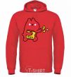 Men`s hoodie Steamed bunny chips bright-red фото