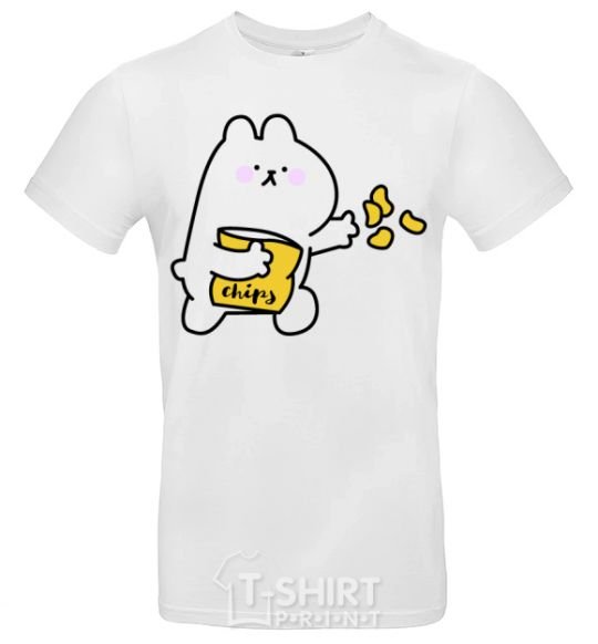 Men's T-Shirt Steamed bunny chips White фото