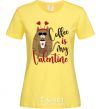 Женская футболка Coffe is my valentine Лимонный фото