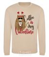 Sweatshirt Coffe is my valentine sand фото