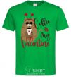 Men's T-Shirt Coffe is my valentine kelly-green фото