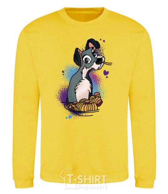 Sweatshirt Dog Noodle Lady and the Tramp yellow фото