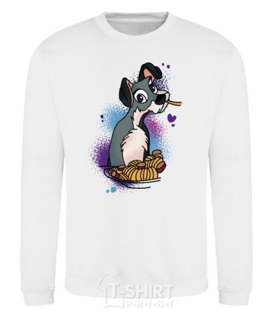 Sweatshirt Dog Noodle Lady and the Tramp White фото