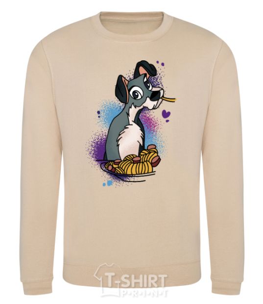 Sweatshirt Dog Noodle Lady and the Tramp sand фото