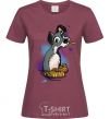 Women's T-shirt Dog Noodle Lady and the Tramp burgundy фото