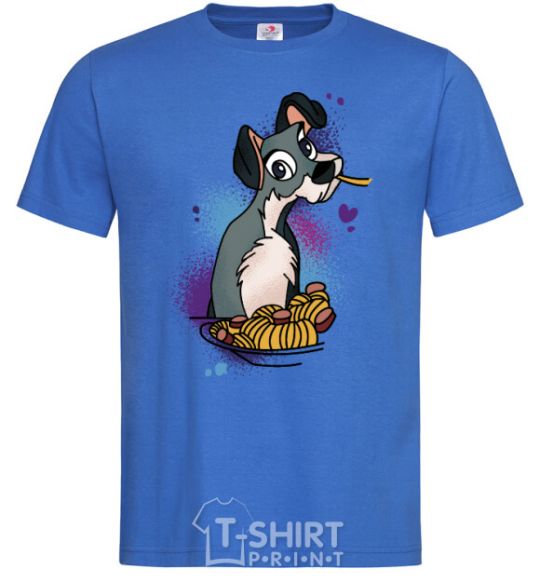 Men's T-Shirt Dog Noodle Lady and the Tramp royal-blue фото