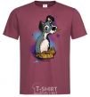 Men's T-Shirt Dog Noodle Lady and the Tramp burgundy фото