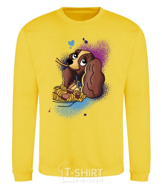 Sweatshirt Dog Noodle Lady and the Tramp yellow фото