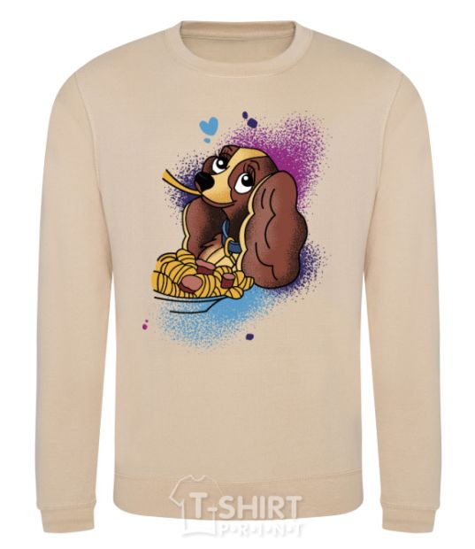 Sweatshirt Dog Noodle Lady and the Tramp sand фото