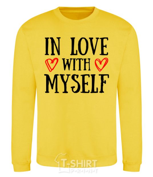 Sweatshirt In love with myself yellow фото