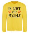 Sweatshirt In love with myself yellow фото