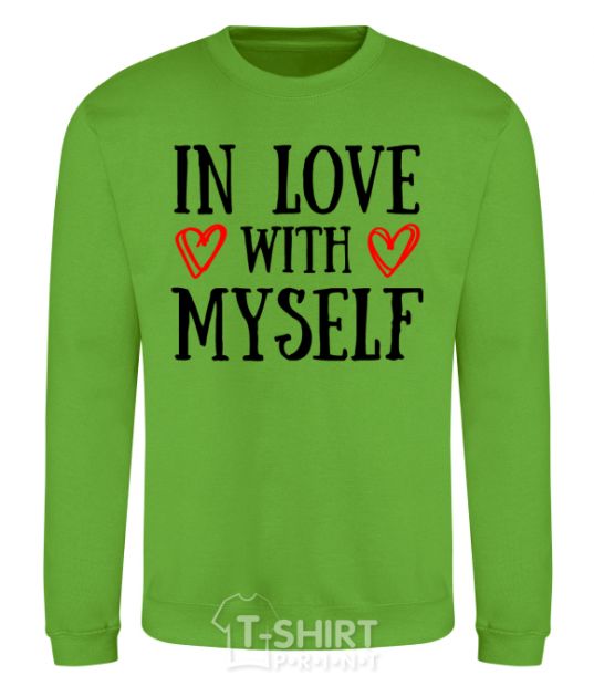 Sweatshirt In love with myself orchid-green фото