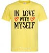Мужская футболка In love with myself Лимонный фото