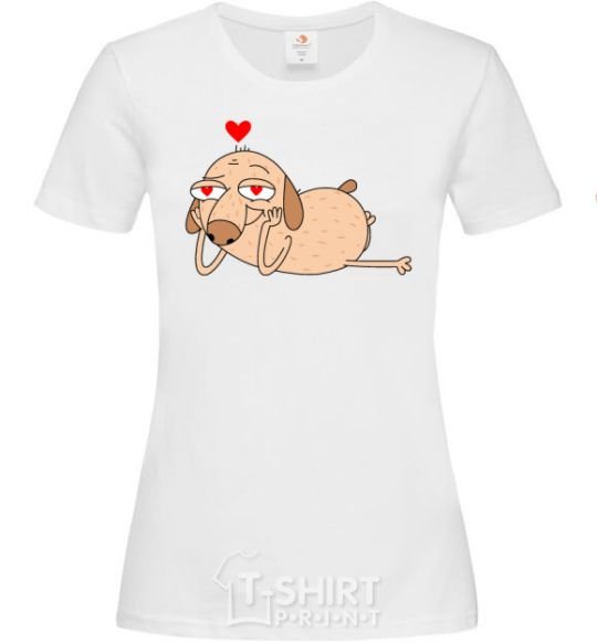 Women's T-shirt Diggy in love White фото