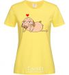 Women's T-shirt Diggy in love cornsilk фото