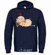 Men`s hoodie Diggy in love navy-blue фото