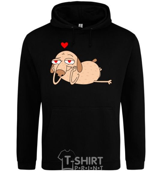 Men`s hoodie Diggy in love black фото