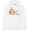 Men`s hoodie Diggy in love White фото