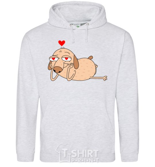 Men`s hoodie Diggy in love sport-grey фото