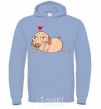 Men`s hoodie Diggy in love sky-blue фото