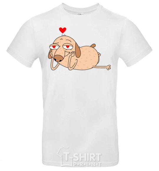 Men's T-Shirt Diggy in love White фото
