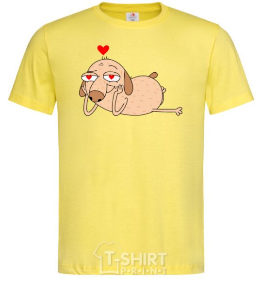 Men's T-Shirt Diggy in love cornsilk фото