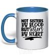 Mug with a colored handle Best sisters royal-blue фото