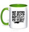 Mug with a colored handle Best sisters kelly-green фото