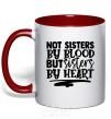 Mug with a colored handle Best sisters red фото