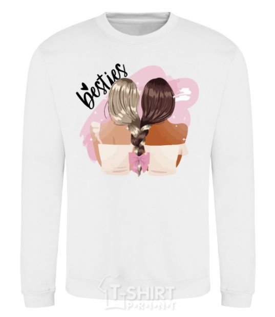 Sweatshirt Besties girlfriends White фото