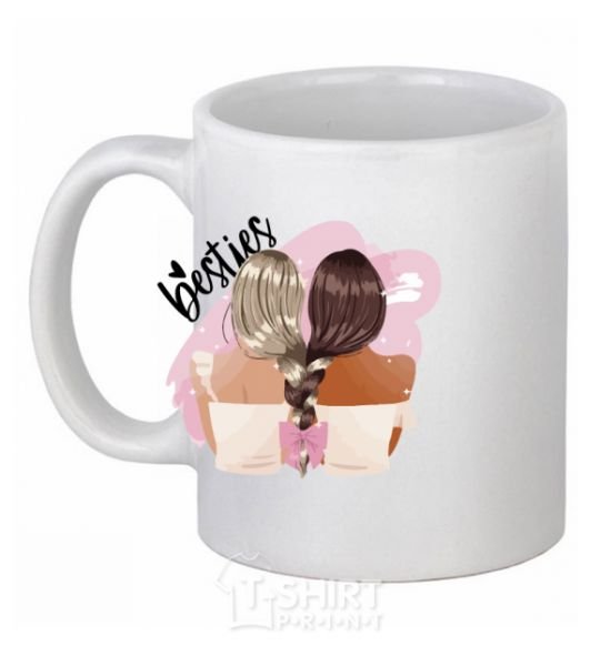 Ceramic mug Besties girlfriends White фото