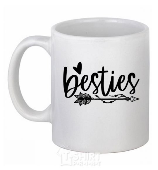 Ceramic mug Besties White фото