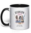 Mug with a colored handle Reunion girls black фото