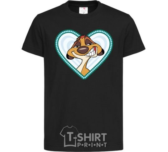 Kids T-shirt Timon couples black фото