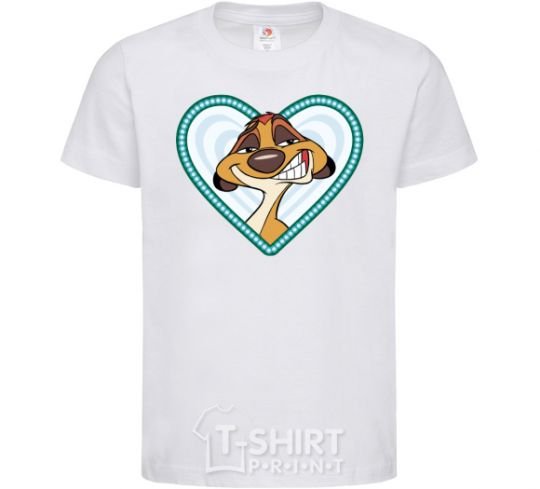 Kids T-shirt Timon couples White фото