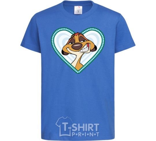 Kids T-shirt Timon couples royal-blue фото