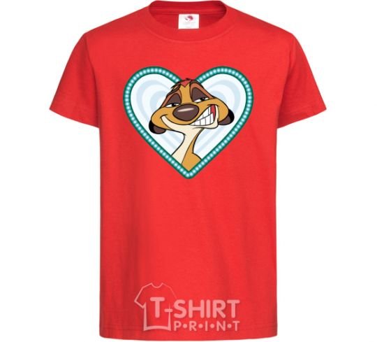 Kids T-shirt Timon couples red фото