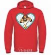 Men`s hoodie Timon couples bright-red фото