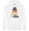 Men`s hoodie Cat CatDAD White фото