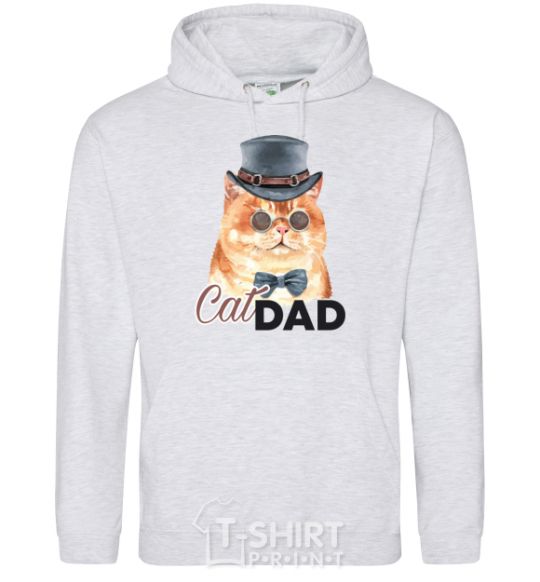 Men`s hoodie Cat CatDAD sport-grey фото