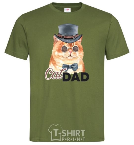 Men's T-Shirt Cat CatDAD millennial-khaki фото