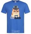 Men's T-Shirt Cat CatDAD royal-blue фото