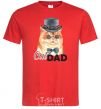 Men's T-Shirt Cat CatDAD red фото