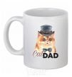 Ceramic mug Cat CatDAD White фото