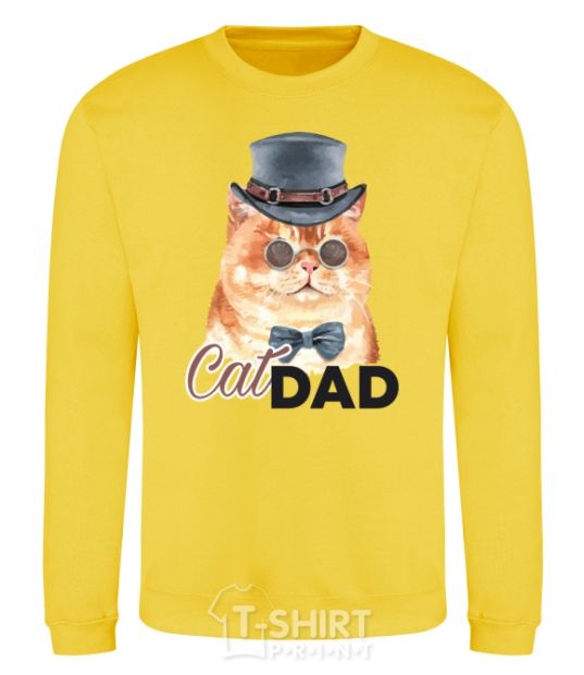 Sweatshirt Cat CatDAD yellow фото