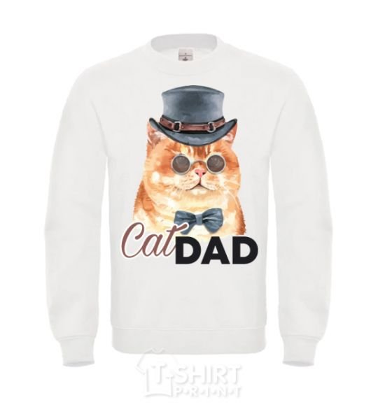 Свитшот Кот CatDAD Белый фото