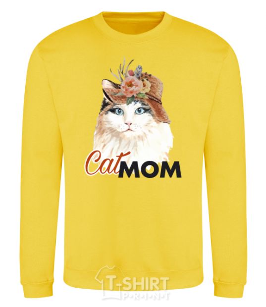 Sweatshirt CatMOM yellow фото